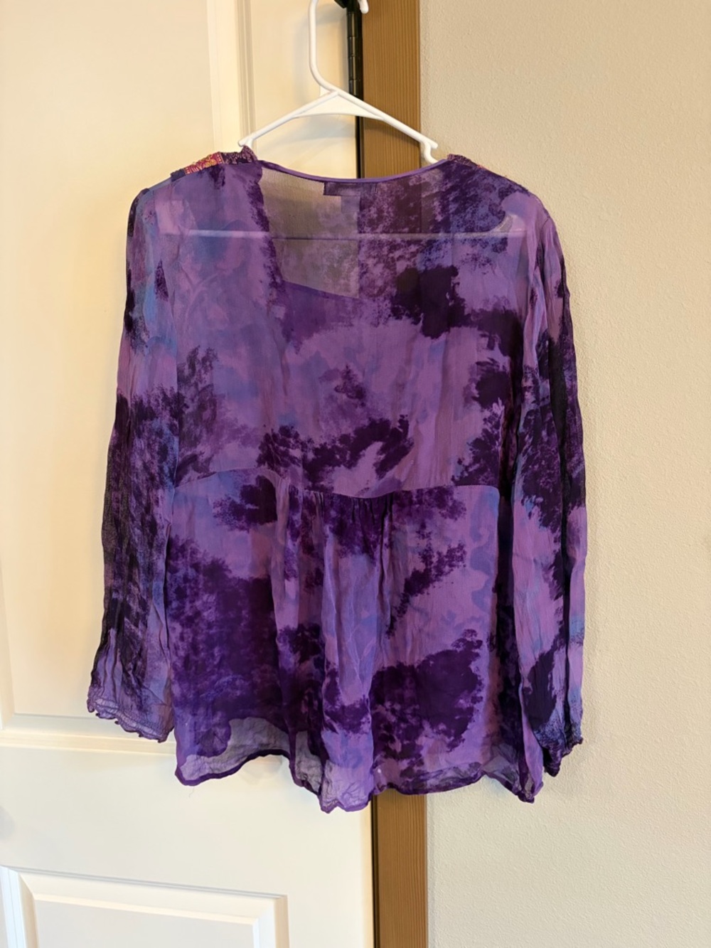 Vintage Dress Barn Top 1X Tie-Dye Hippie Whimsygoth Witchy Dark Romance Y2K - Picture 4 of 7